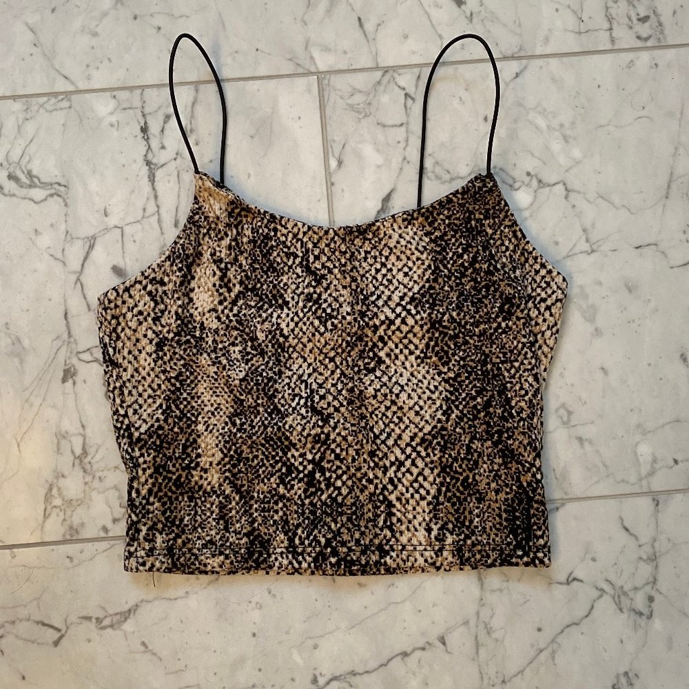Snake Skin Print Garage Tank Top